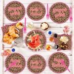 Leopard Print Party Supplies for 24 Guests
