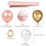 Rose Gold Confetti Balloons for Celebrations - 60 Pack