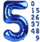 Giant Navy Blue Number 5 Balloon for Birthdays