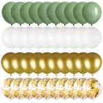 Sage Green and Gold Balloon Set - 50pcs