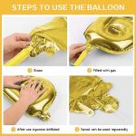 Gold Happy Birthday Mylar Balloon Banner Decor