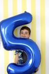 Giant Navy Blue Number 5 Balloon for Birthdays