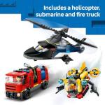 LEGO City Helicopter, Fire Truck & Submarine Set