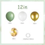 Sage Green and Gold Balloon Set - 50pcs