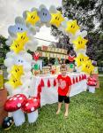 Star and Number 6 Foil Balloons Set