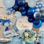 60 Pcs Metallic Blue Balloons for Celebrations