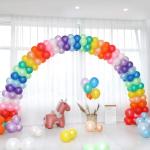 120 Rainbow Latex Balloons for Birthday Celebrations