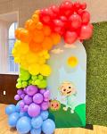 Bright Rainbow Latex Balloons, 100 Pack for Parties