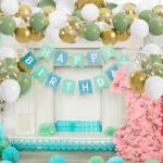 Sage Green and Gold Balloon Set - 50pcs
