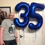 Giant Navy Blue Number 5 Balloon for Birthdays