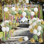 Sage Green and Gold Balloon Set - 50pcs