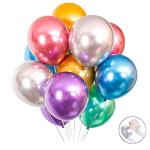 100 Colorful Chrome Metallic Balloons for Parties