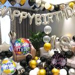 50 Happy Birthday Foil Balloons - 18" Round