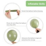 Sage Green and Gold Confetti Balloons Set