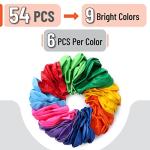 Vibrant 12-Inch Party Balloons - 54 Pack