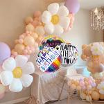 50 Happy Birthday Foil Balloons - 18" Round