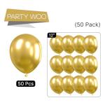 50 Pack Metallic Gold Balloons for Any Celebration