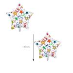 Happy Birthday Balloon Set with Banner and Stars