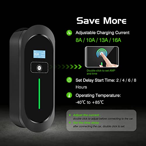 EVCARS 16A Level 1 Portable EV Charger 25Ft