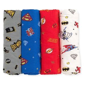 Justice League Baby Boys 4 Pack Receiving Blankets