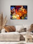 Colorful Abstract Stained Glass Canvas Wall Art