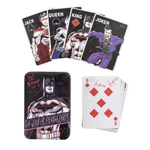 Joker Embossed Storage Tin with 52 Playing Cards