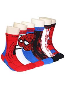 Spider-Man Toddler Socks with Grippers, 6 Pack