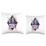 Harley Quinn & Joker Mad Love Throw Pillow