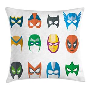 Superhero Throw Pillow Cover - 18" x 18
