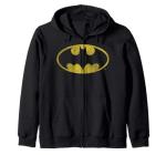 Batman Distressed Classic Logo Zip Hoodie