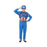 Captain America Youth Costume with Half Mask