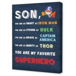 To My Son Superhero Wall Art Decor