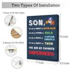 To My Son Superhero Wall Art Decor