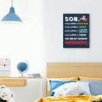 To My Son Superhero Wall Art Decor