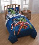 Marvel Avengers Blue Circle Twin Bed Set