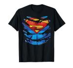 Superman Costume Rip Through T-Shirt for Fans