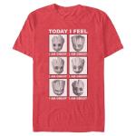 Groot Feelings Today I Feel T-Shirt, Red
