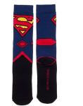 Superman Suit Up Black Crew Socks by Bioworld