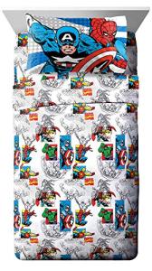 Marvel Avengers Twin Sheet Set with Heroes