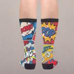 Cool Retro Comic 3D Print Athletic Crew Socks