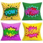 Superhero Quote Pillow Cases Set of 4