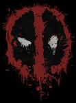 Deadpool Splatter Icon Hoodie for Men, Black