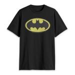 DC Comics Bat Logo T-Shirt - Black/Yellow, XL