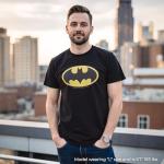 DC Comics Bat Logo T-Shirt - Black/Yellow, XL