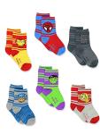 Avengers Kids Crew Socks 6 Pack (Red/Multi)
