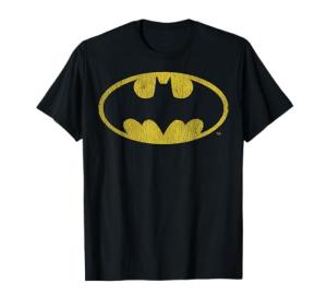 Batman Distressed Classic Logo Tee for Fans