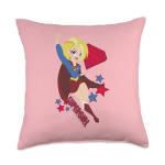 Supergirl Stars Throw Pillow - DC Super Hero Girls