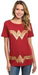 Wonder Woman Gold Logo Graphic Tee for Women