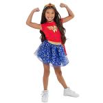 Wonder Woman Big Girls 4 Piece Costume Set