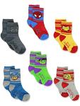 Avengers Kids Socks Set with Grippers - 6 Pack